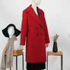 FOCALS福柯斯冬季新款中长款双排扣西装领纯色羊毛大衣FYLDK717R7 商品缩略图1