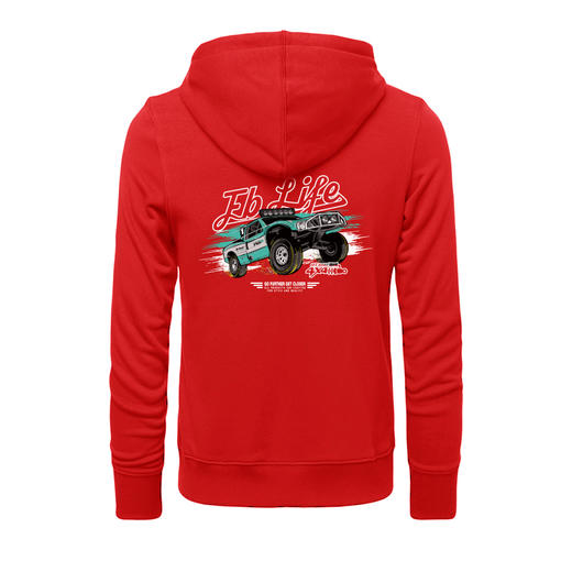 4X4FBLIFE赛事赛车T3印花图案拉链带帽个性长袖卫衣毛圈款休闲衫NMT-1716 商品图5