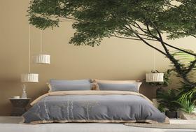 远梦微风吹拂-纯棉色纺绣花四件套