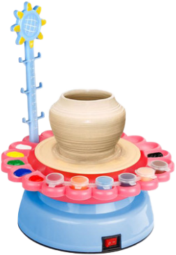电动陶艺机儿童陶土玩具手工制作diy材料软陶泥工具套装粘土泥巴