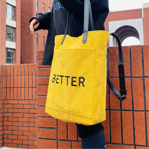 Better系列灯芯绒斜挎手提包 商品图2