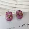 【香奶奶1:1高定】希勒勒 水晶宫的美丽与哀愁 淡紫色滴油925银针耳钉 商品缩略图0