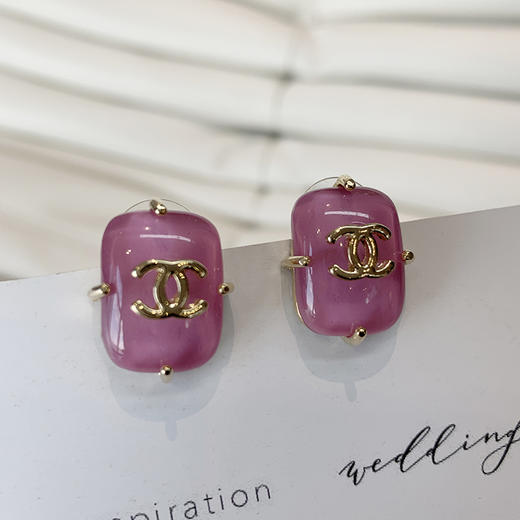 【香奶奶1:1高定】希勒勒 水晶宫的美丽与哀愁 淡紫色滴油925银针耳钉 商品图0