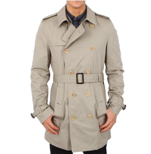 BURBERRY 男士石灰色风衣 3902351 商品图0