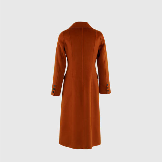 双排扣单侧开衩双面手工大衣 商品图3