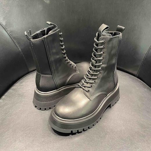 LFGJ  6139  时装靴女新款靴子厚底短靴英伦风单靴百搭马丁靴机车靴 商品图2