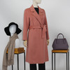 FOCALS福柯斯冬季新款长袖修身中长款纯色双面羊毛大衣FRGDK733PR 商品缩略图1