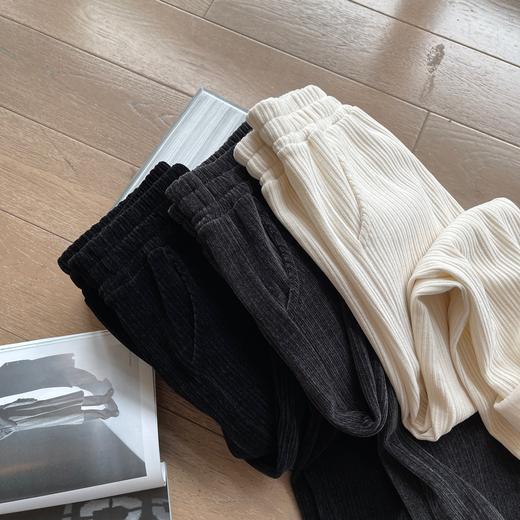 QB-C053秋冬新款女装二代雪尼尔宽松休闲350老爹裤女士显瘦休闲裤子 商品图3