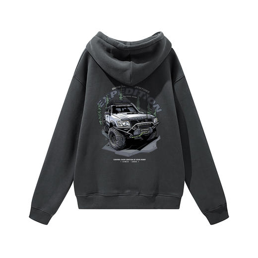 尼桑日产途乐越野车印花图案带帽抓绒卫衣宽松版型潮人服装NMT-1720 商品图4