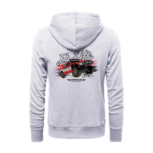 4X4FBLIFE赛事赛车T3印花图案拉链带帽个性长袖卫衣毛圈款休闲衫NMT-1716 商品图7