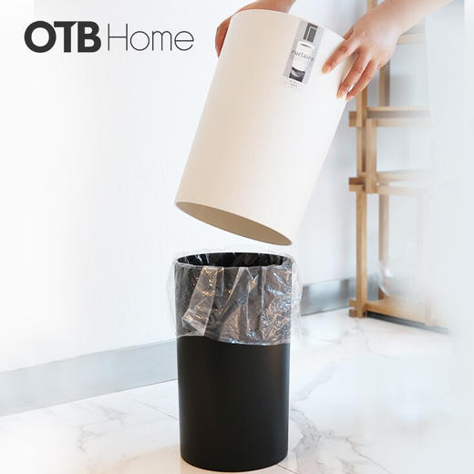 日本Asvel塑料垃圾桶6.7L（圆白） 商品图3