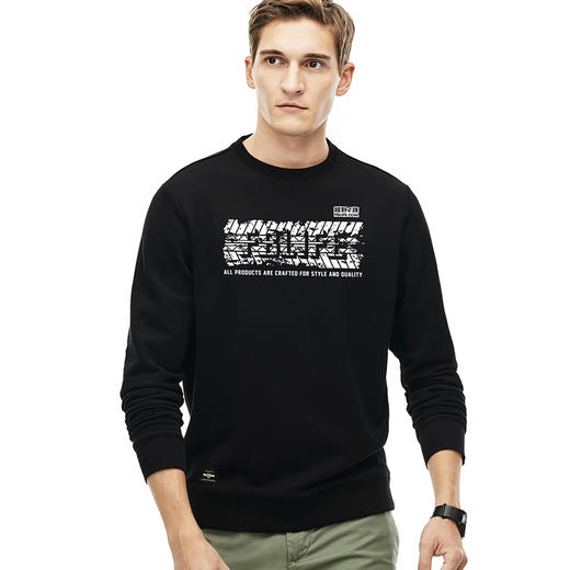 FBLIFE轮胎痕迹设计图案越野卫衣套头圆领长袖衫男女通勤NMT-1717 商品图0