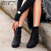 【活动价】ARCHCONTACT安启美奈英伦风粗跟复古中筒方头女靴52182 商品缩略图3