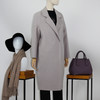 FOCALS福柯斯冬季新款宽松休闲长款纯色羊毛大衣外套FYJDK912AW 商品缩略图1
