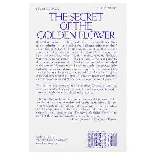 预售 【中商原版】金花的秘密 中国生命之书 卫礼贤 英文原版 The Secret of the Golden Flower Richard Wilhelm 商品图1