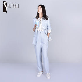 圣三利女装  新款时尚百搭锥形九分裤女裤SL2016125