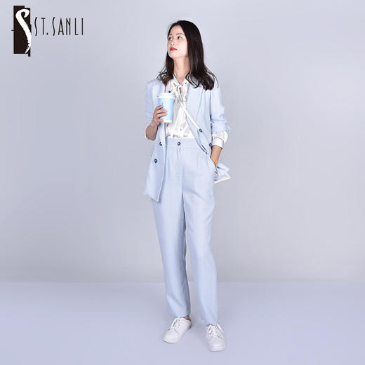 圣三利女装  新款时尚百搭锥形九分裤女裤SL2016125 商品图0