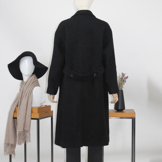 FOCALS福柯斯冬季新款中长款纯色羊毛大衣外套FYBDK821 商品图1