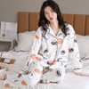 【100%双面全棉】新品秋冬款女睡衣纯棉舒适韩版可爱印花可外穿全棉家居服套装翻领 商品缩略图7
