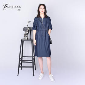 SAINT L’UCK/圣媛女装新款中长款高腰连衣裙，女裙SA120L17