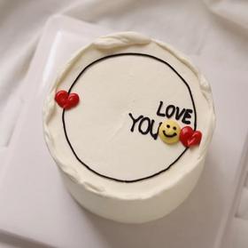 简约love you 蛋糕