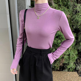 QB-B023女装新款精品莫代尔糖果色系打底衫内搭搭弹力品牌现货