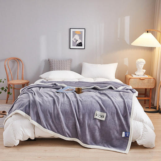 【毛毯】新款纯色牛奶绒毛毯加厚礼品毯沙发盖毯午睡毯法莱绒毯子 商品图9