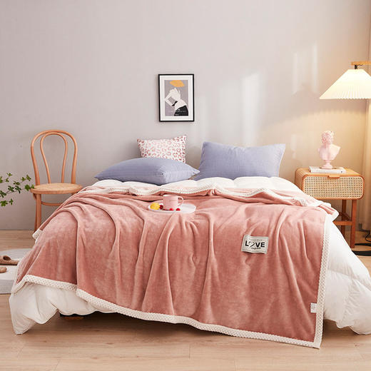 【毛毯】新款纯色牛奶绒毛毯加厚礼品毯沙发盖毯午睡毯法莱绒毯子 商品图3