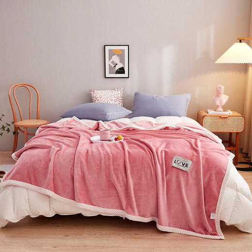 【毛毯】新款纯色牛奶绒毛毯加厚礼品毯沙发盖毯午睡毯法莱绒毯子 商品图1