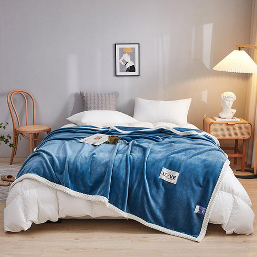 【毛毯】新款纯色牛奶绒毛毯加厚礼品毯沙发盖毯午睡毯法莱绒毯子 商品图6