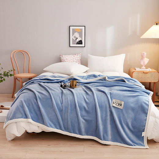 【毛毯】新款纯色牛奶绒毛毯加厚礼品毯沙发盖毯午睡毯法莱绒毯子 商品图10