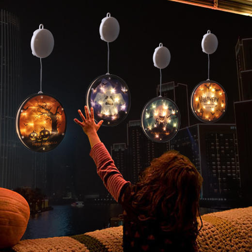 万圣节吸盘灯3个装  夜灯饰发光道具 装饰用品 挂饰/挂件/窗贴 商品图2