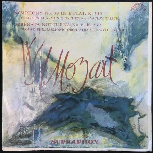 LP黑胶唱片 莫扎特《降E大调第39交响曲》捷克爱乐乐团 瓦茨拉·塔利赫指挥《第6号小夜曲》斯洛伐克爱乐交响乐乐团 维特·赖特指挥 商品图0