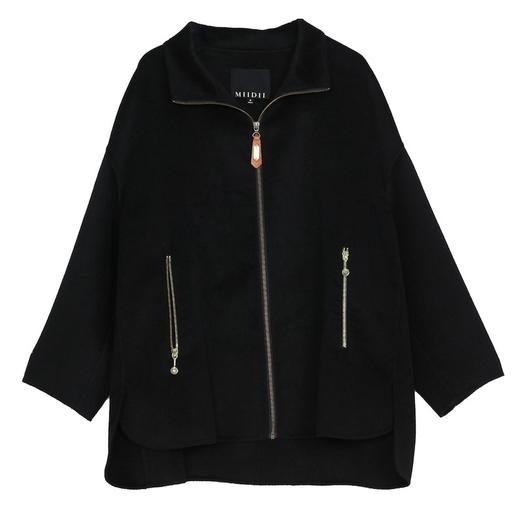 谜底2021冬新款高端系列超轻保暖羊毛呢大衣外套女214GD2439 商品图4