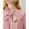 EITIE爱特爱秋款飘带修身显瘦纯色上衣雪纺衫女6709411 商品缩略图4