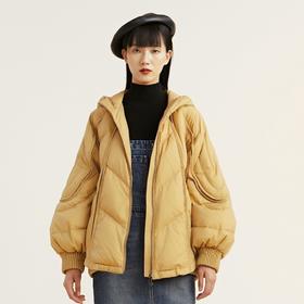 MIIDII谜底2021冬新款大大廓形超轻保暖中长款羽绒服女214MY2409