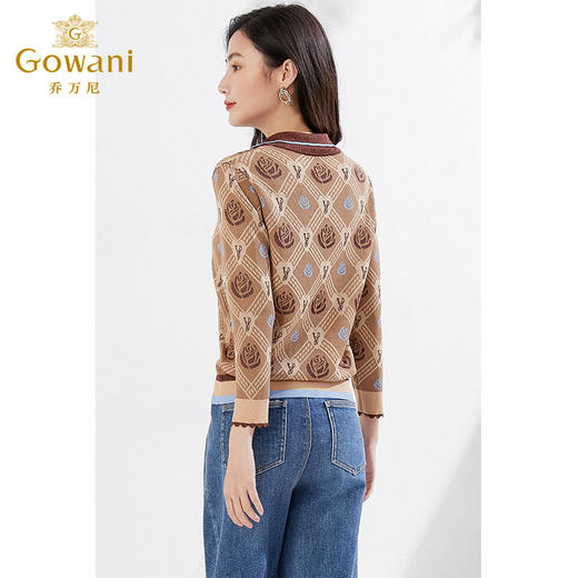 乔万尼春重磅提花复古感针织衫EI3M268 商品图4