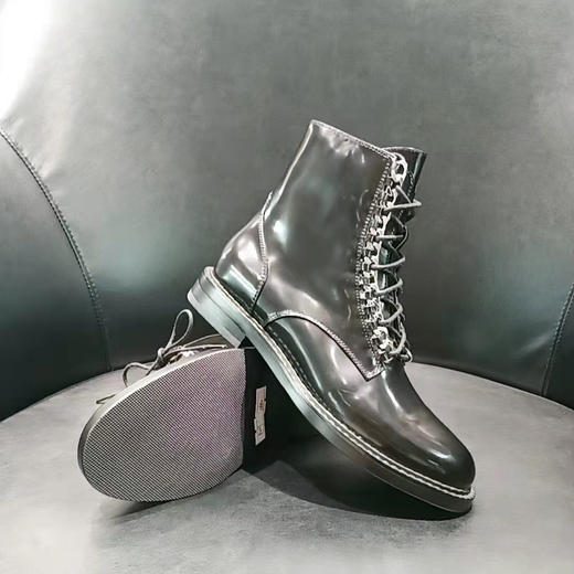 LFGJ  9207  真皮英伦马丁靴马丁靴女鞋厚底帅气黑色低筒短靴 商品图4