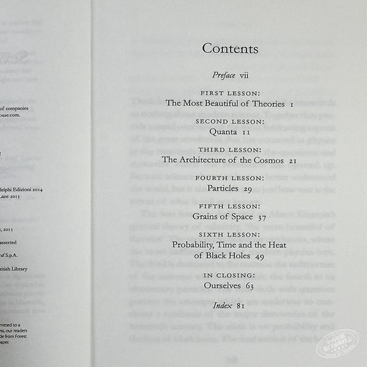 【中商原版】物理学中的七条简论 英文原版 英文版 Seven Brief Lessons on Physics 进口图书 畅销科普读物 商品图4
