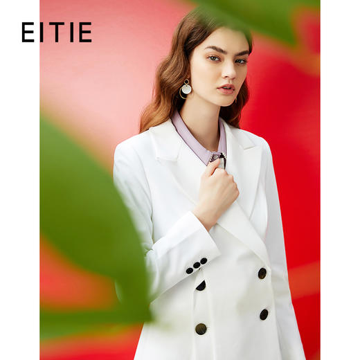 EITIE爱特爱秋季新款时尚气质通勤百搭简约收腰显瘦西装外套6303009 商品图0