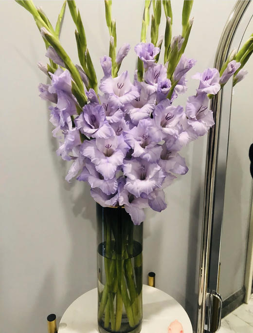 香芋紫剑兰（5月27日下午取花），超美超喜欢，花瓣的纹路像被画师细细描绘过，一束5支原价68元，团购价18元 商品图6