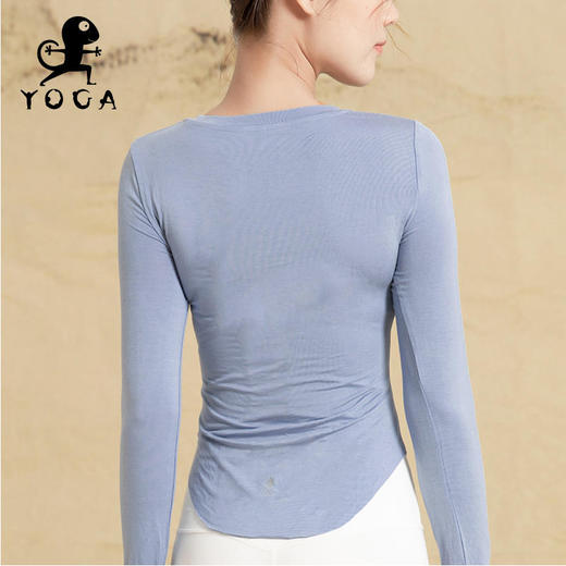 壁虎瑜伽【2110SY086】高弹长袖T恤（无胸垫）【七十二小时发货】 商品图3