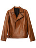 西嘉C+IMPRESS西嘉 绵羊皮擦色工艺皮衣外套女机车帅气宽松皮夹克 商品缩略图4