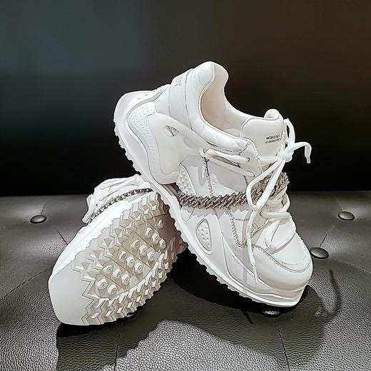 LFGJ 7425   时尚钻条小白鞋 商品图3