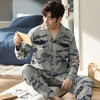 【质地柔软 100%纯棉】新款休闲睡衣男纯棉秋冬季长袖长裤翻领男款可外穿家居服套装 商品缩略图10