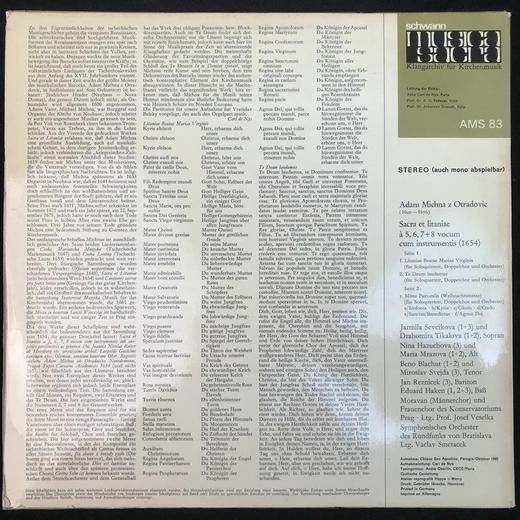 LP黑胶唱片 17世界音乐合集《萨克拉和利塔尼亚 5、6、7和8》 商品图1