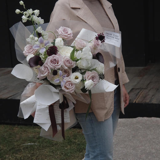 《焦糖》玫瑰混搭花束 商品图0