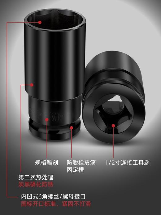 【货号05664】锂电动扳手套筒 电动扳手套筒【22*150】 商品图3