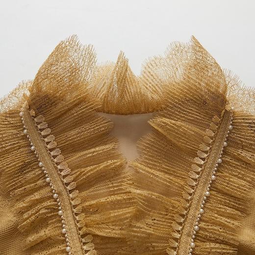 谜底2021冬新款高端系列法式浪漫收腰晚礼裙蕾丝连衣裙214GL2571 商品图3