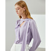 EITIE爱特爱秋季新款时尚通勤简约舒适显瘦系带衬衫女上衣6713401 商品缩略图3
